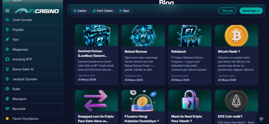 F1casino Telegram Giriş