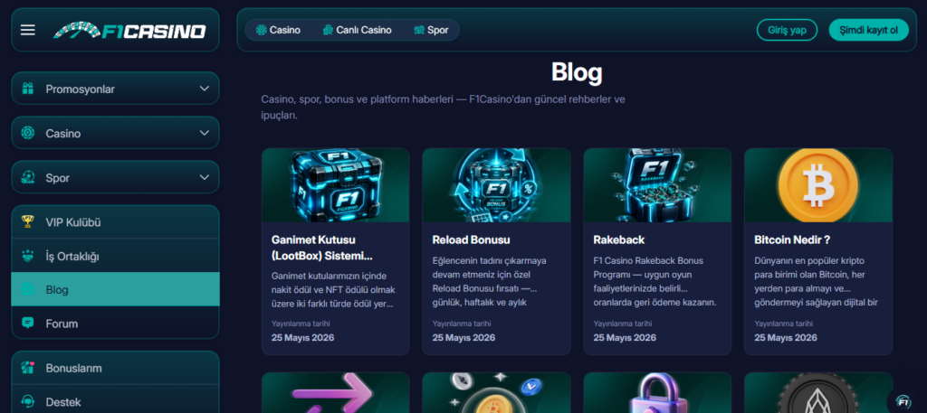 F1casino Twitter Giriş